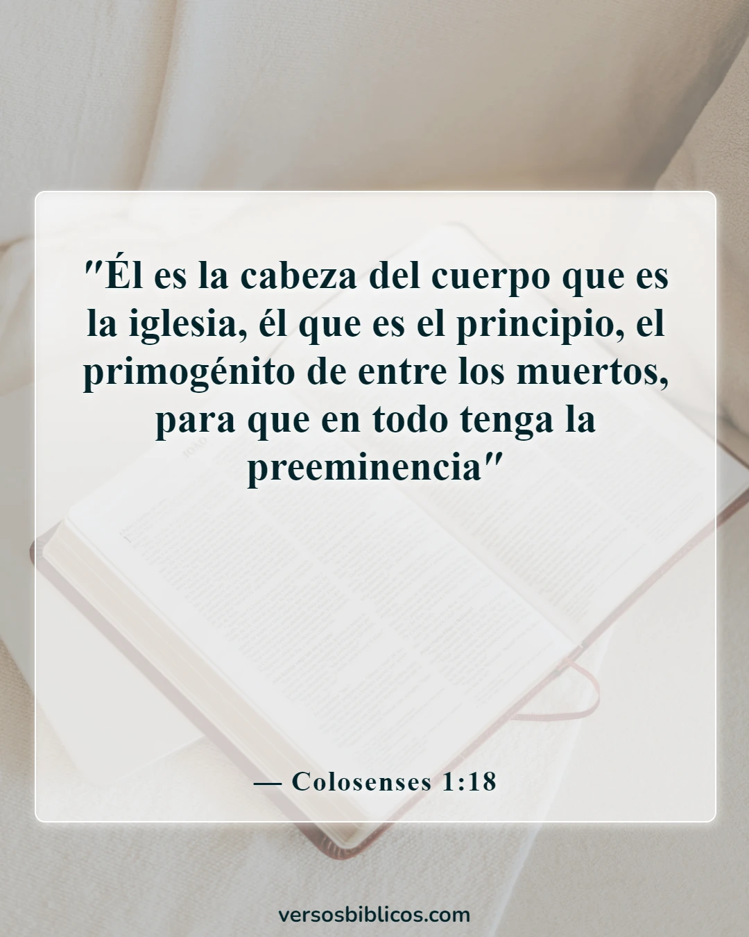 Versículos de la Biblia sobre la misión de la Iglesia (Colosenses 1:18)
