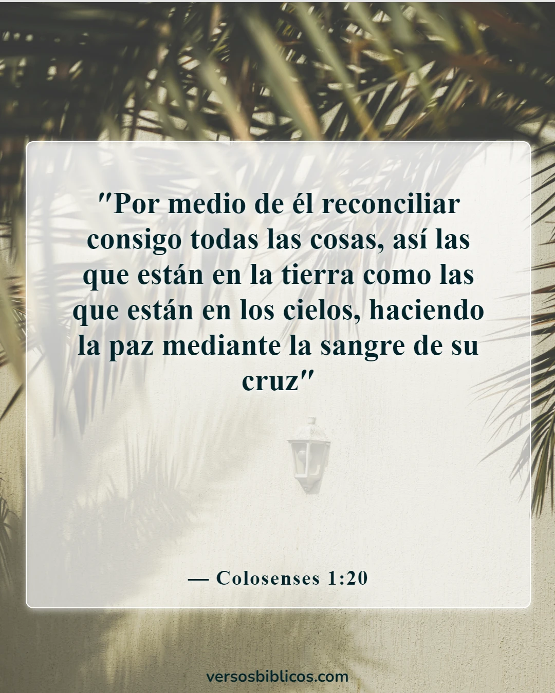 Versículos de la Biblia sobre la victoria a través de la sangre de Jesús (Colosenses 1:20)