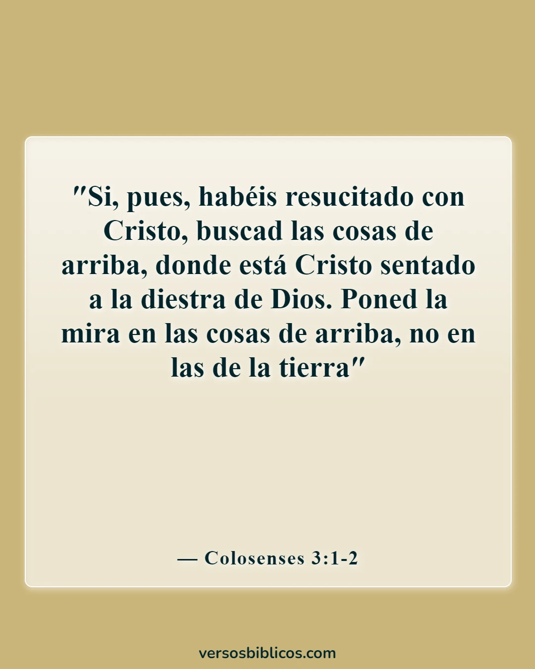 Versículos de la Biblia sobre despertar (Colosenses 3:1-2)