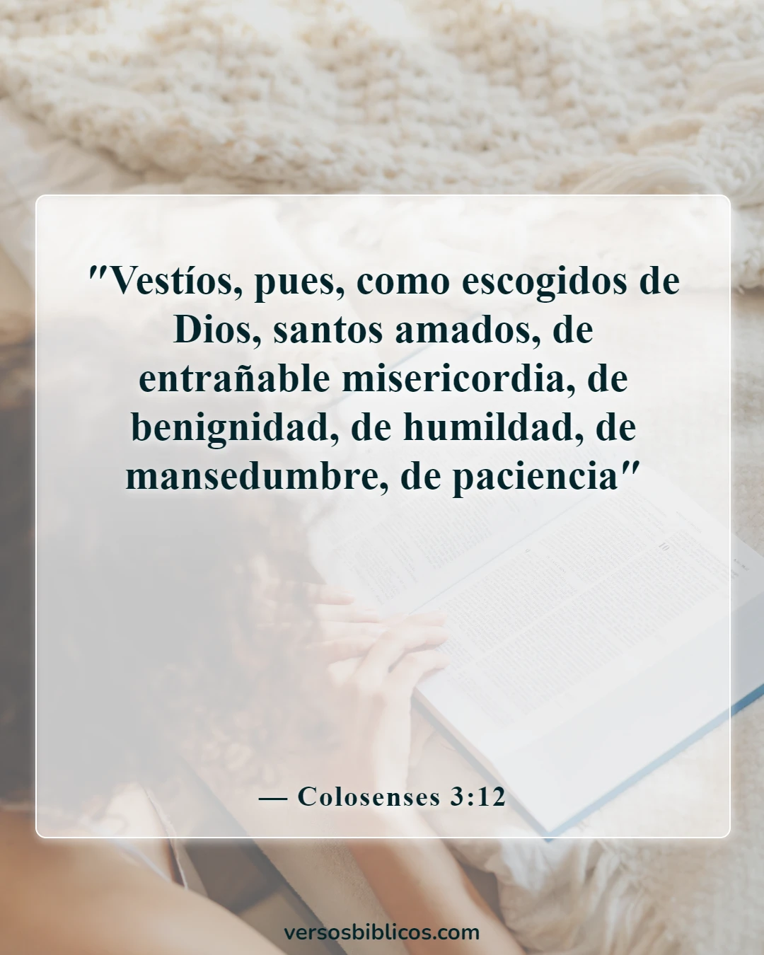 Versículos de la Biblia sobre los celos y la envidia (Colosenses 3:12)