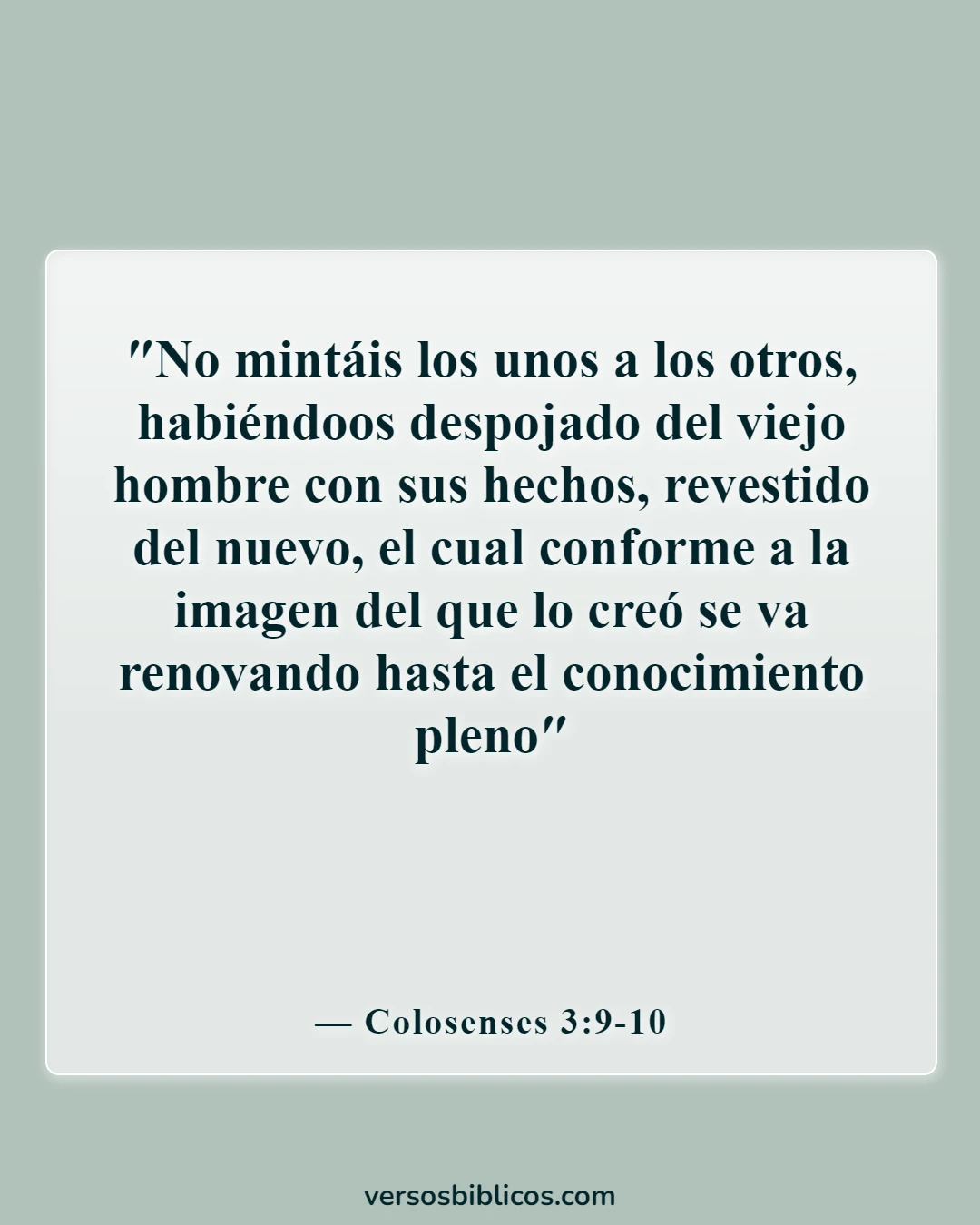 Versículos de la Biblia sobre el robo (Colosenses 3:9-10)