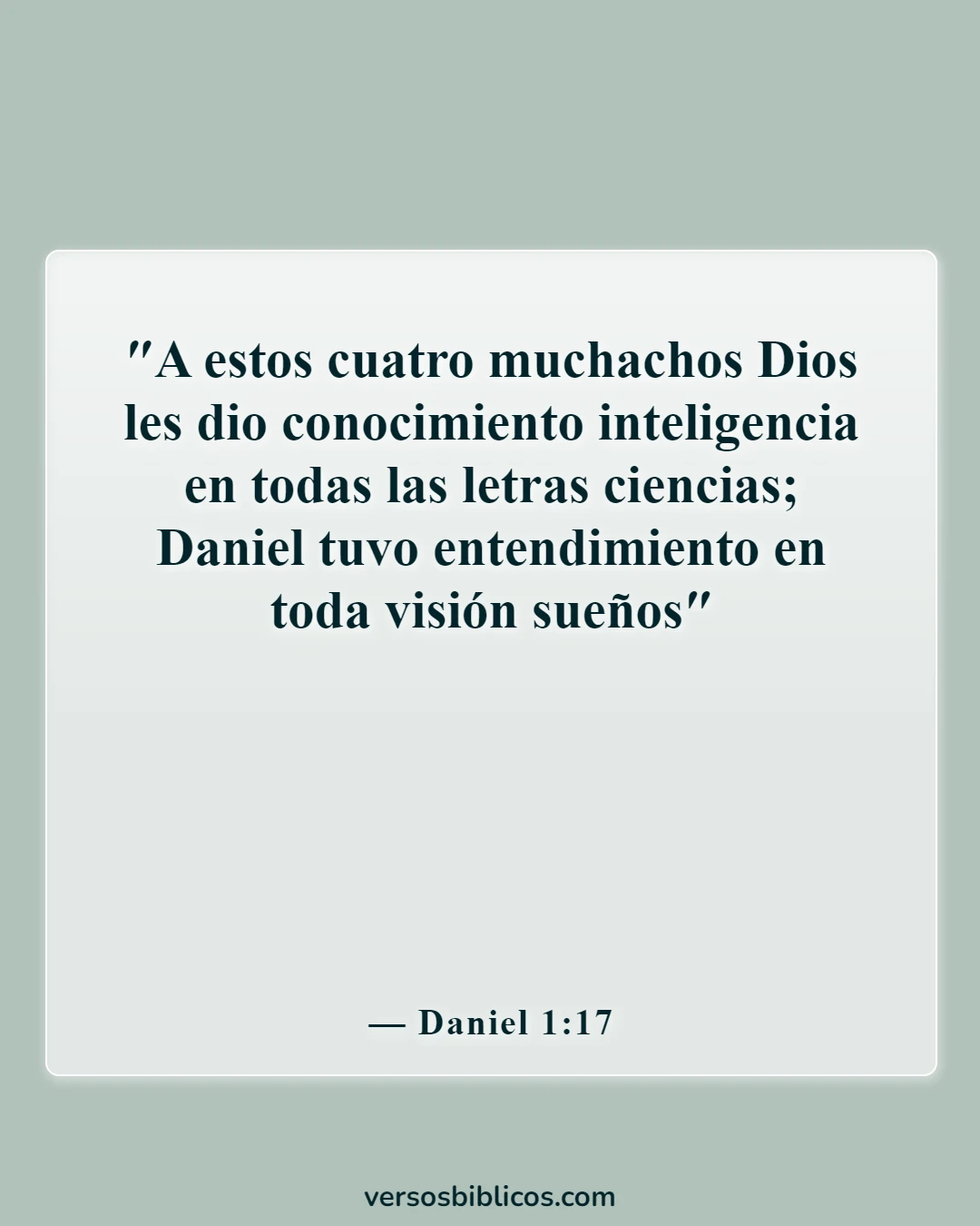 Versículos de la Biblia sobre el conocimiento humano (Daniel 1:17)