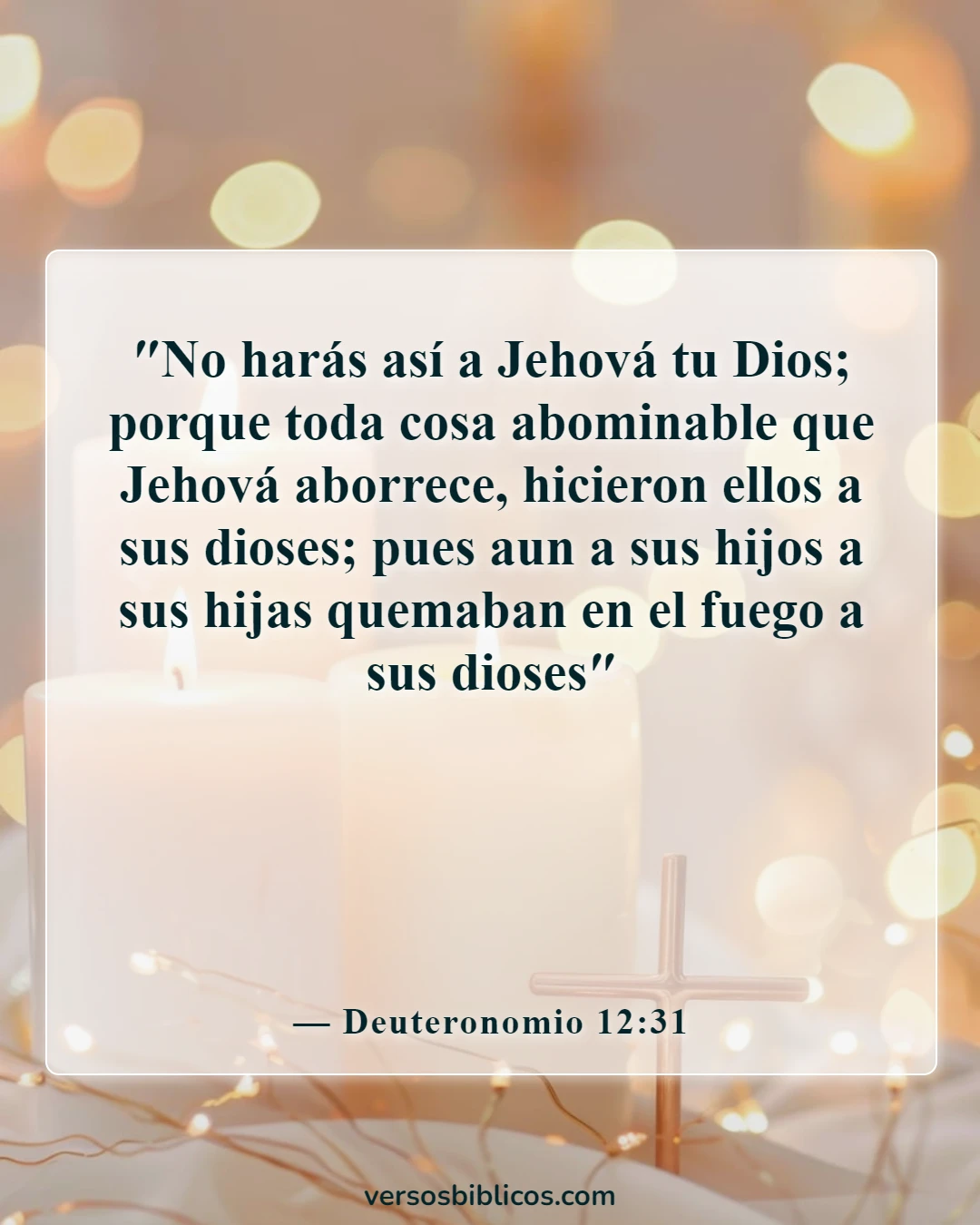 Versículos de la Biblia sobre la abominación (Deuteronomio 12:31)