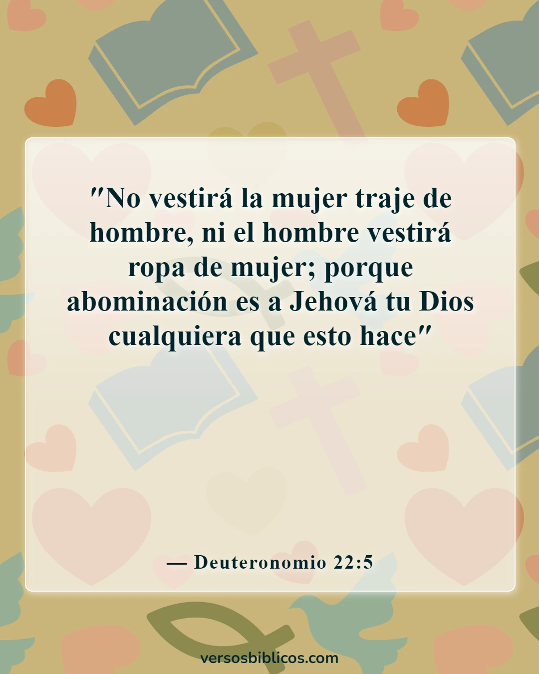 Versículos de la Biblia sobre la ropa de mujer (Deuteronomio 22:5)