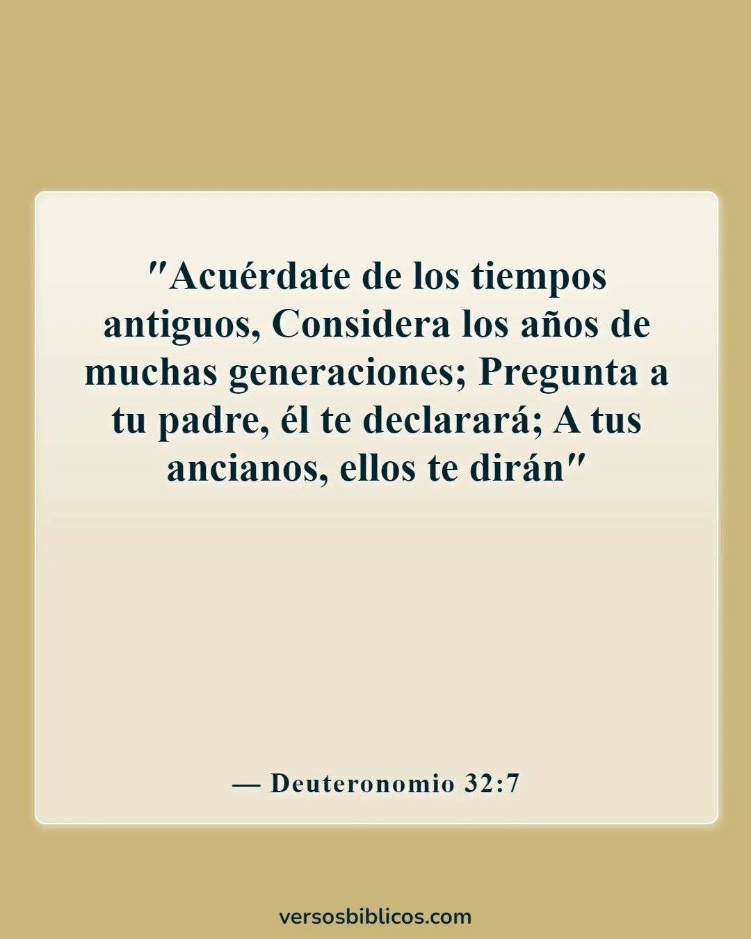 Versículos de la Biblia sobre recordar a los muertos (Deuteronomio 32:7)