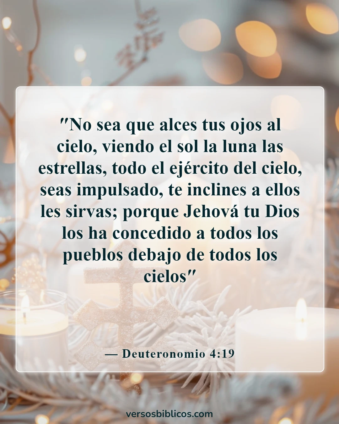 Versículos de la Biblia sobre advertencias contra la astrología (Deuteronomio 4:19)