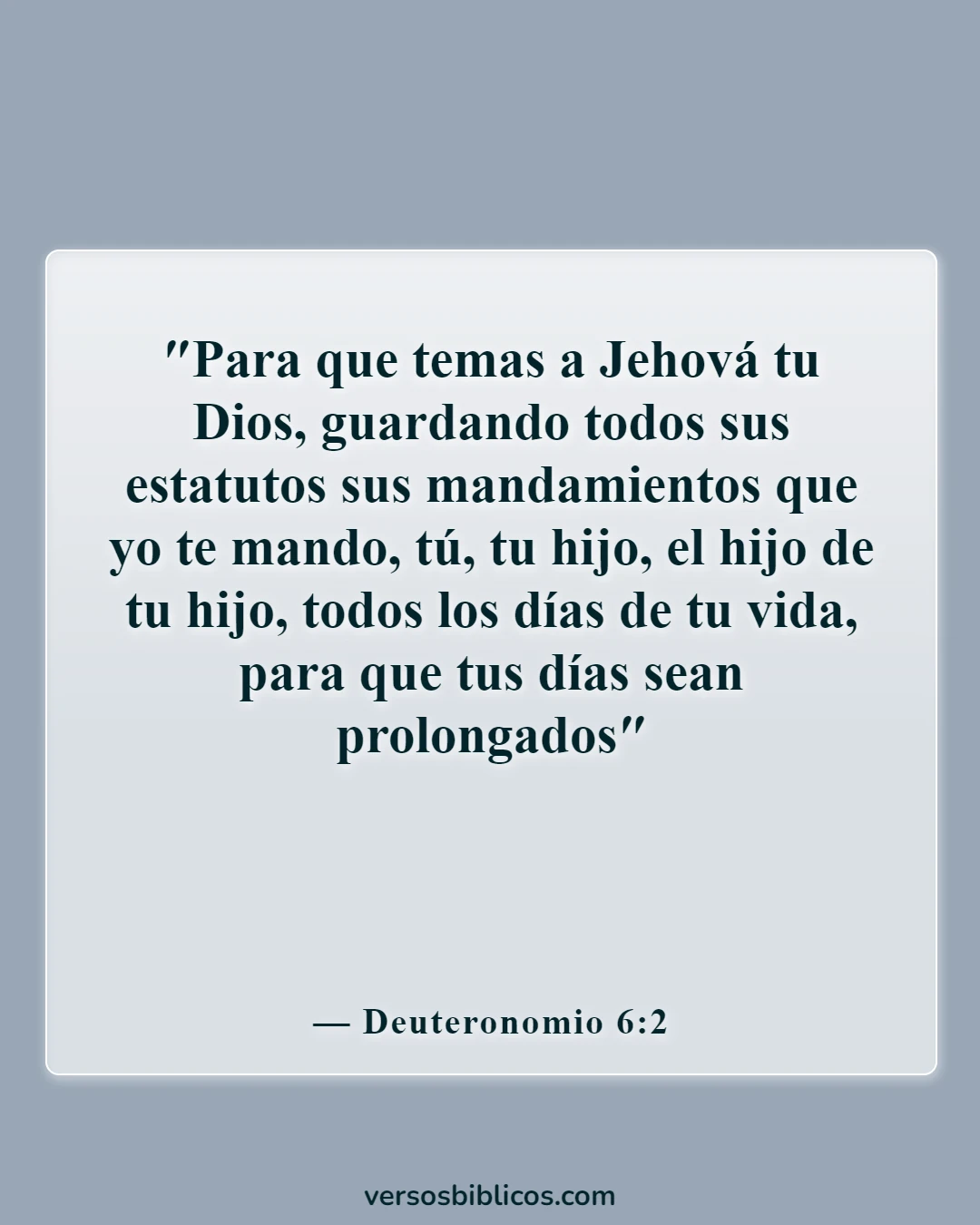 Versículos de la Biblia sobre la enseñanza a los niños (Deuteronomio 6:2)