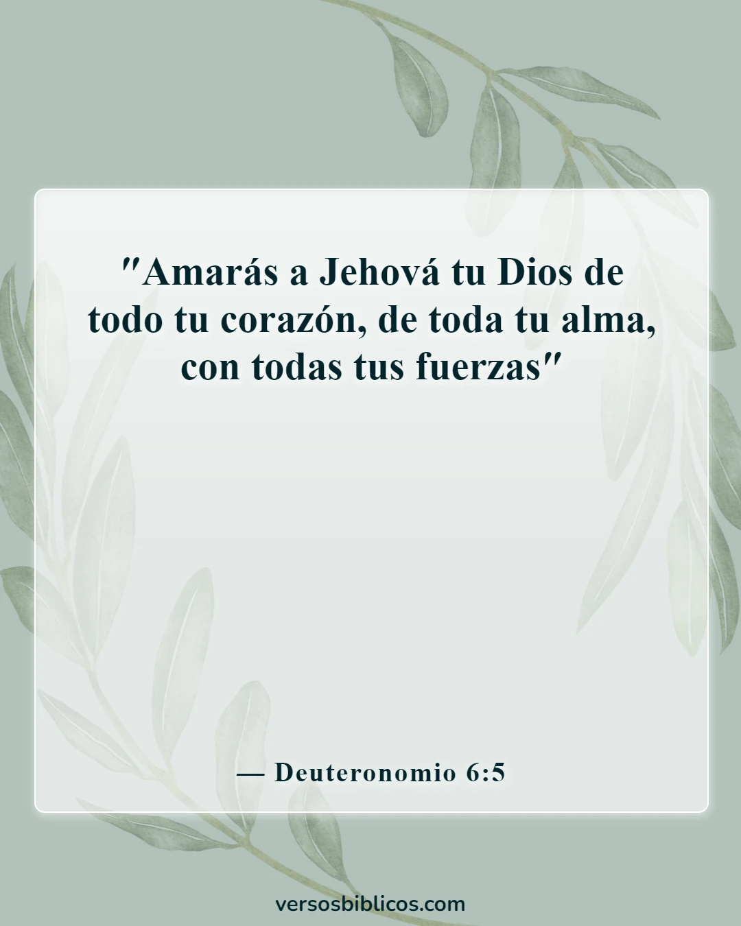 Versículos de la Biblia sobre el afecto (Deuteronomio 6:5)