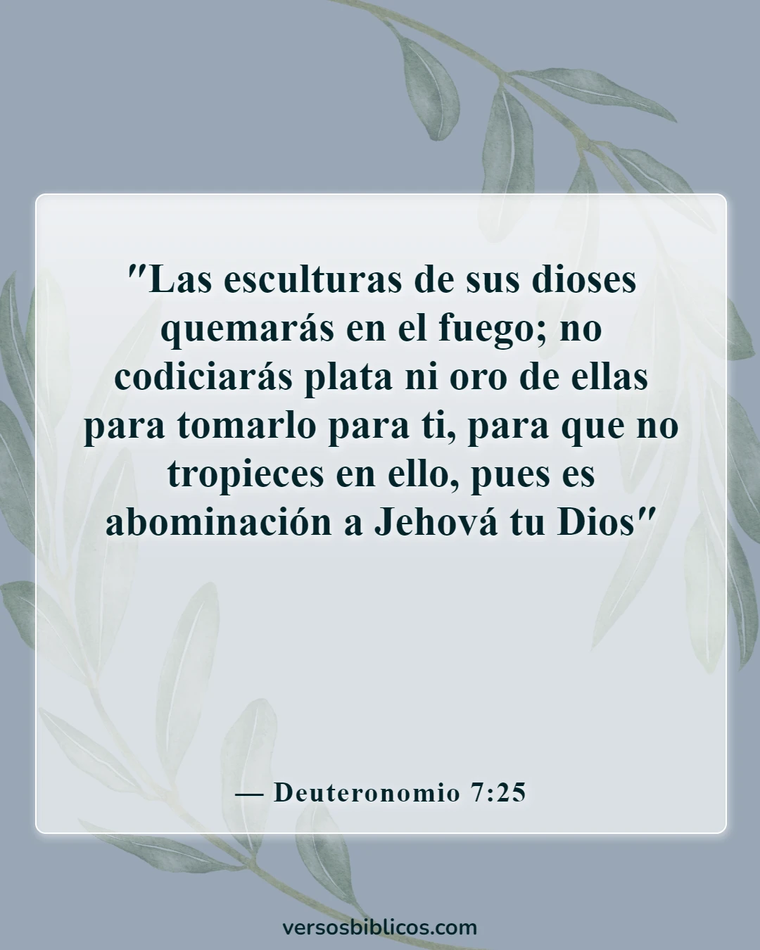 Versículos de la Biblia sobre la abominación (Deuteronomio 7:25)