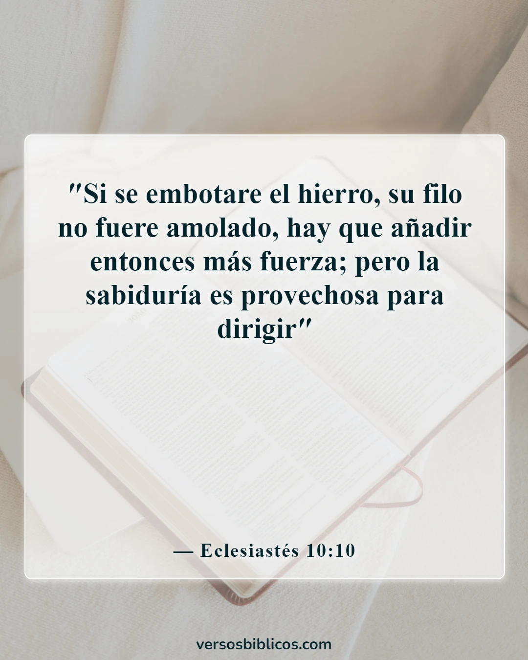 Versículos de la Biblia sobre las bendiciones empresariales (Eclesiastés 10:10)