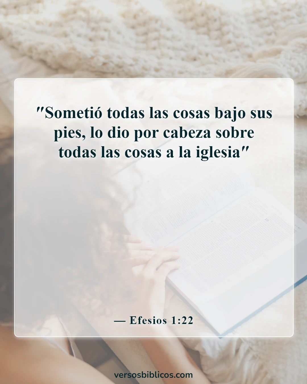 Versículos de la Biblia sobre Jesús venciendo a la muerte (Efesios 1:22)