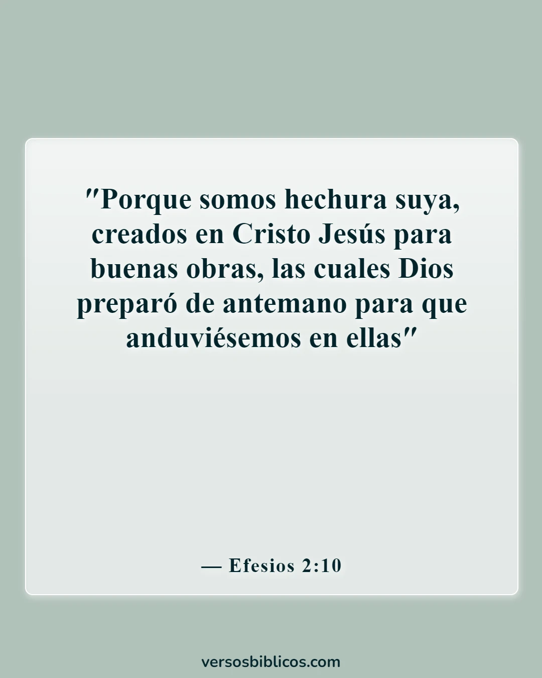Versículos de la Biblia sobre vivir la vida con propósito (Efesios 2:10)