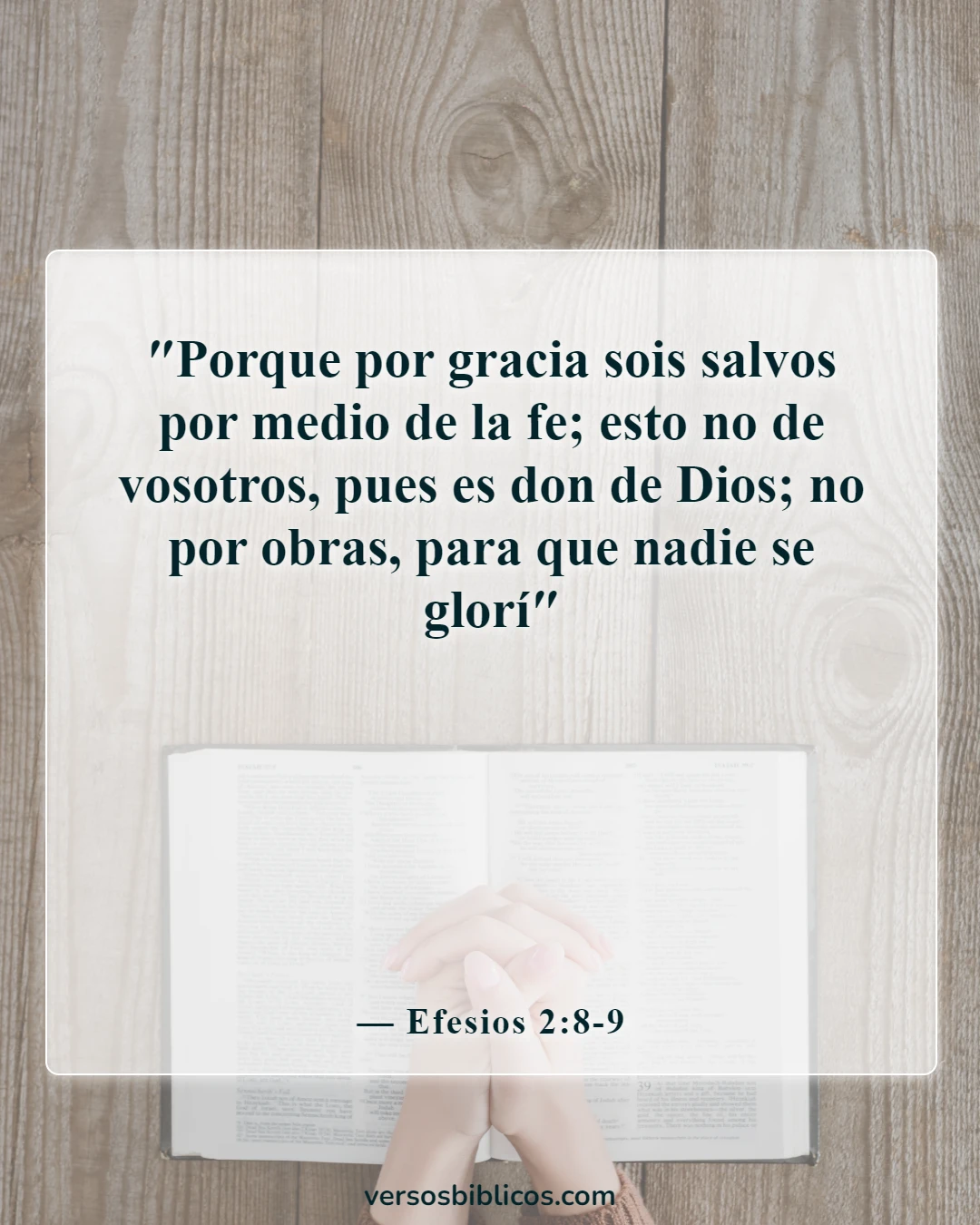 Versículos de la Biblia sobre ir al cielo (Efesios 2:8-9)