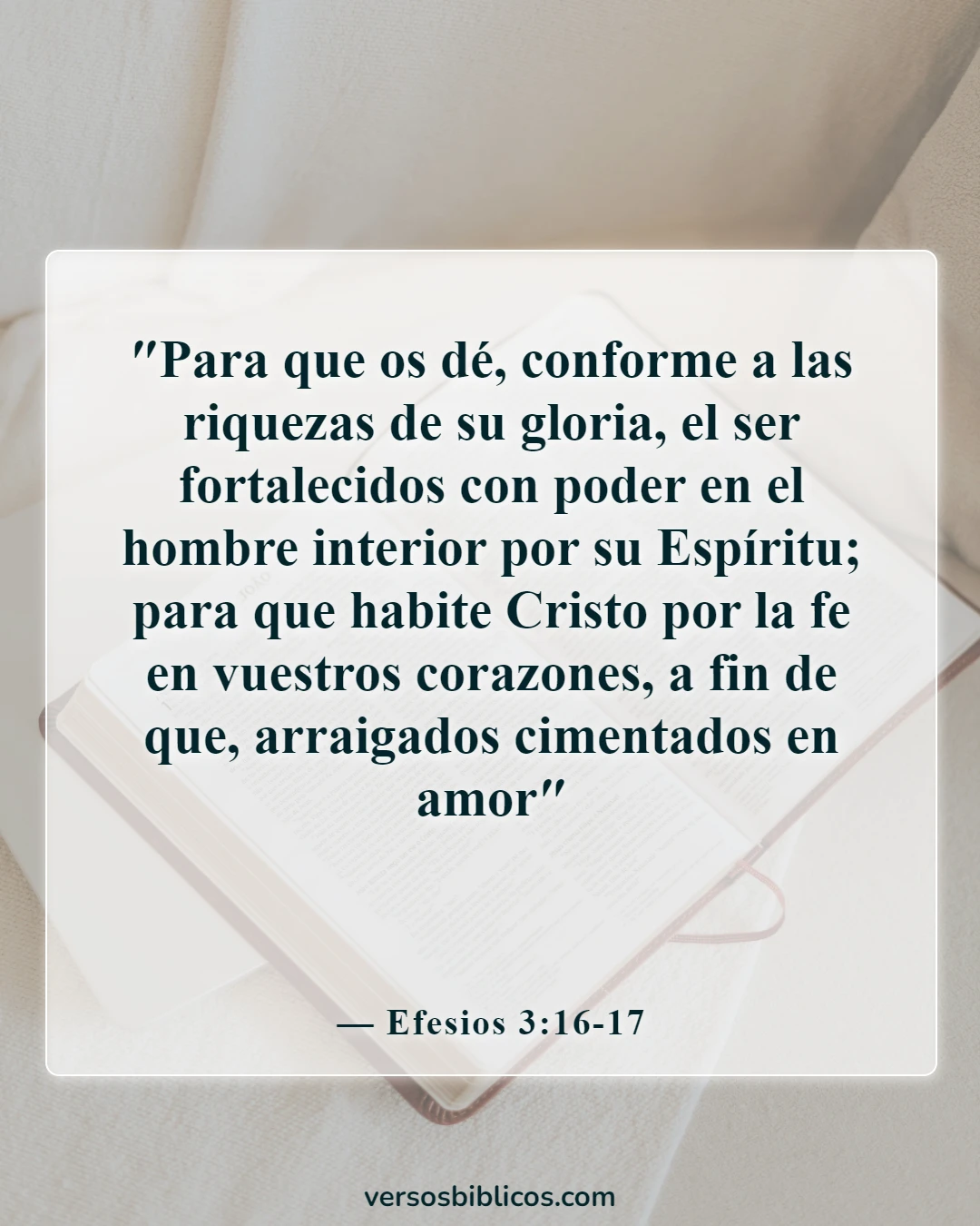 Versículos de la Biblia sobre Satanás acusándonos (Efesios 3:16-17)