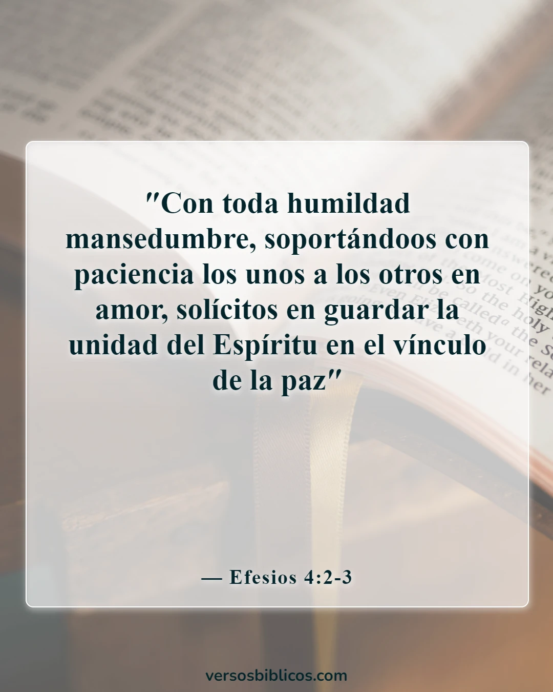 Versículos de la Biblia sobre la vulnerabilidad (Efesios 4:2-3)
