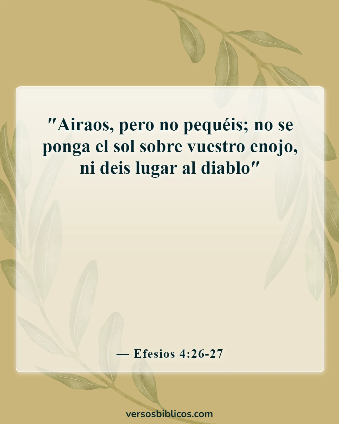 Versículos de la Biblia sobre el abuso en el matrimonio (Efesios 4:26-27)