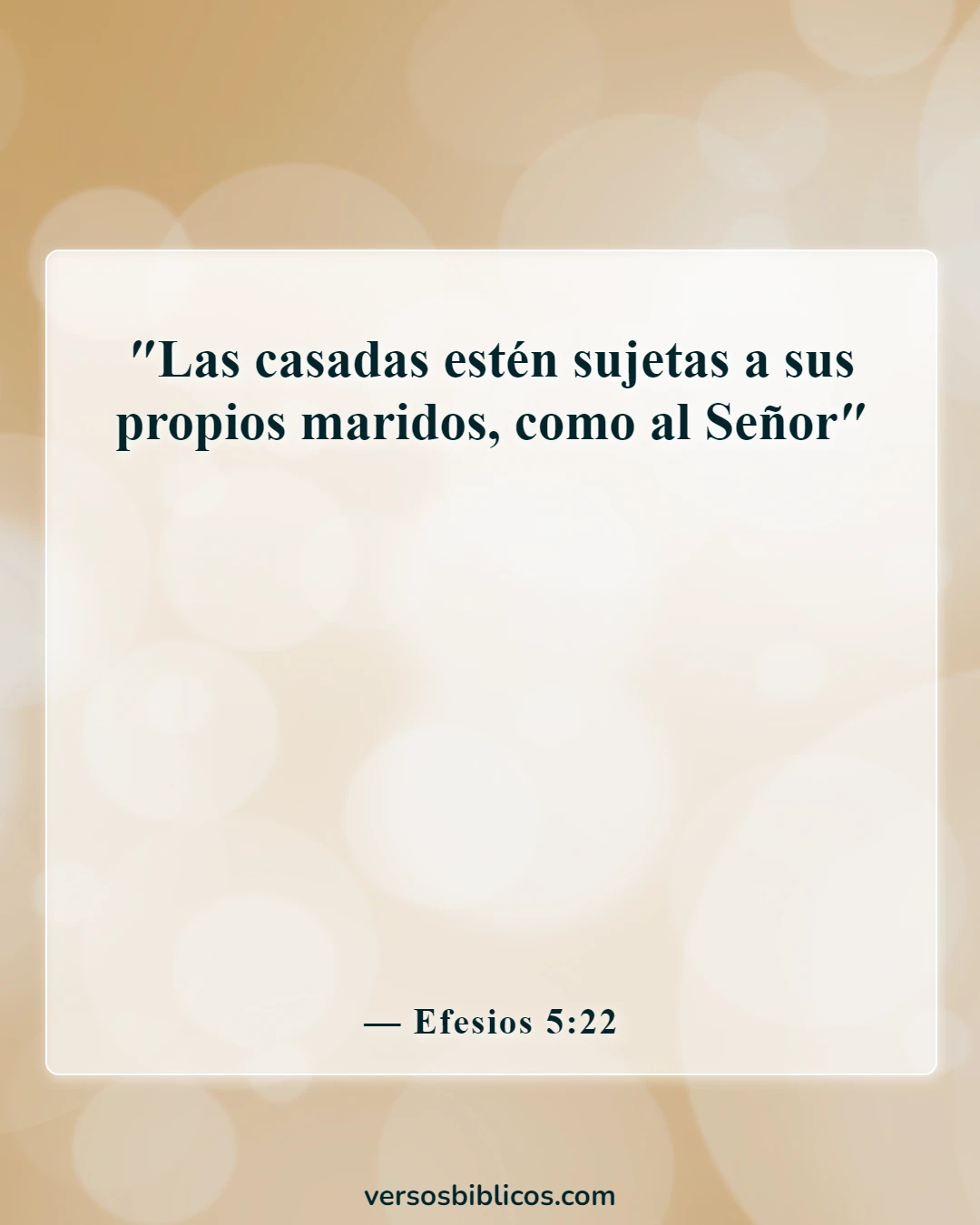 Versículos de la Biblia sobre una esposa que le falta el respeto a su marido (Efesios 5:22)