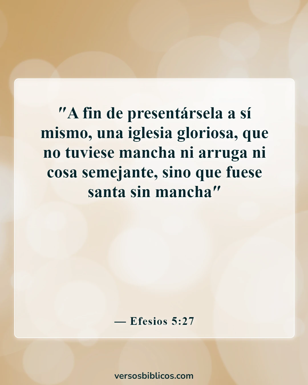Versículos de la Biblia sobre el rapto (Efesios 5:27)
