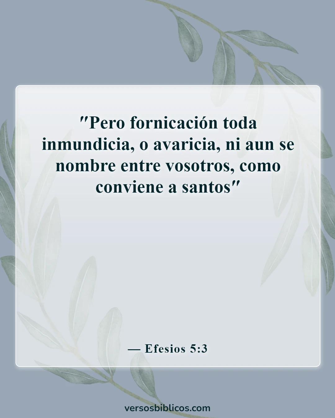Versículos de la Biblia sobre Masterbation (Efesios 5:3)