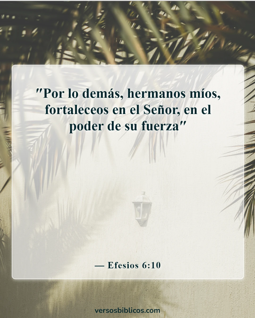 Versículos de la Biblia sobre el dolor y el sufrimiento (Efesios 6:10)