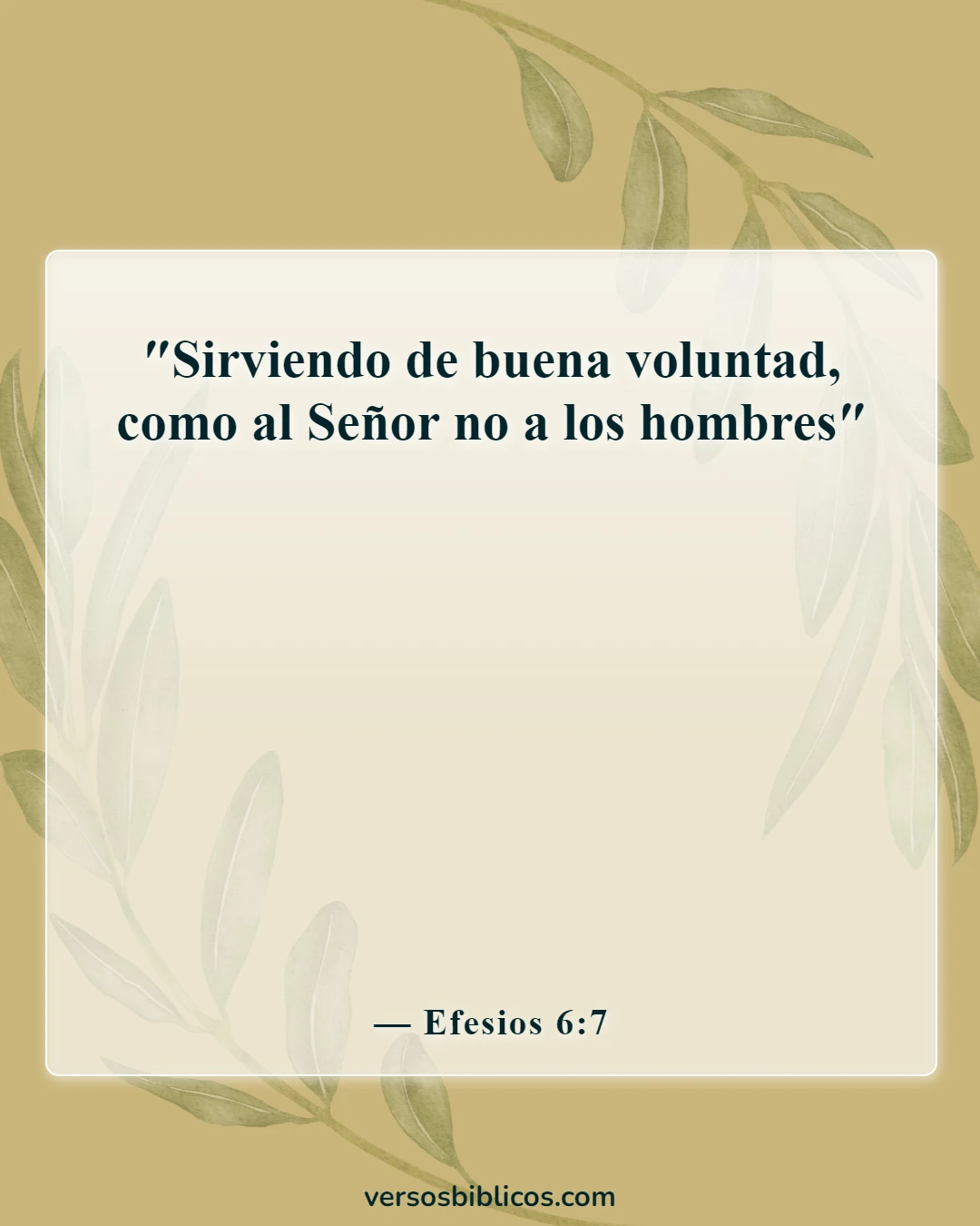 Versículos de la Biblia sobre enfermeras (Efesios 6:7)