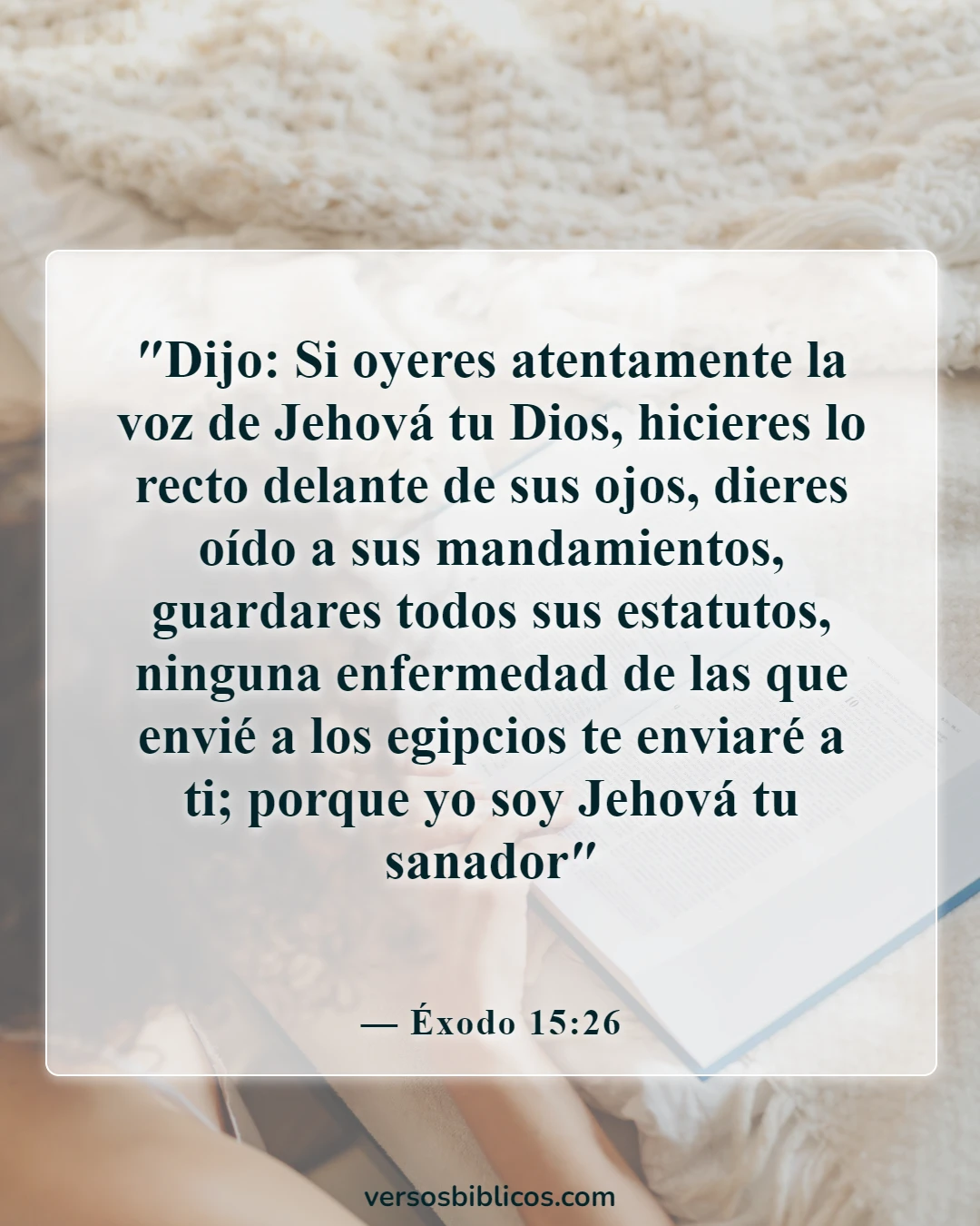 Versículos de la Biblia sobre el dolor (Éxodo 15:26)