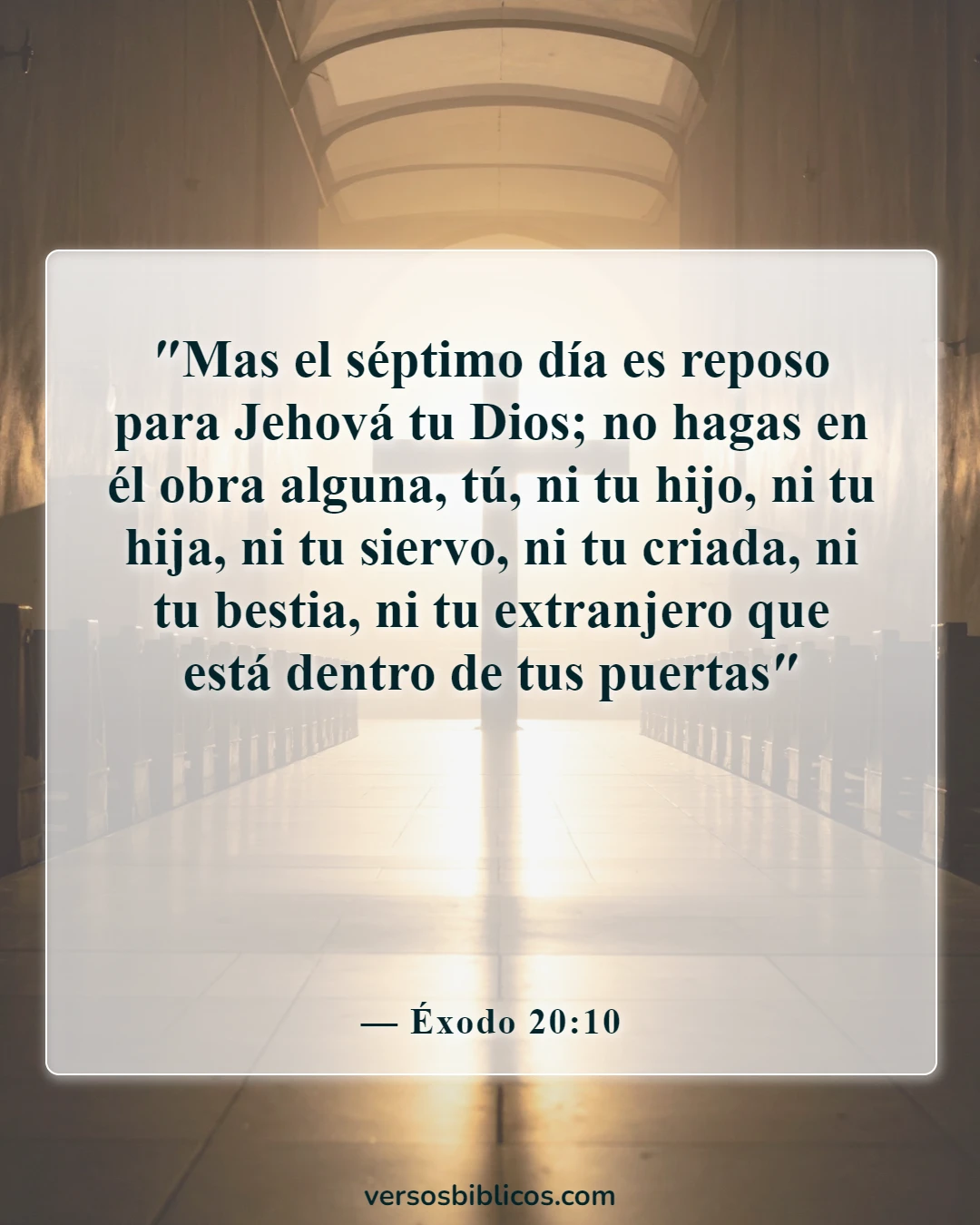 Versículos de la Biblia sobre el sábado (Éxodo 20:10)