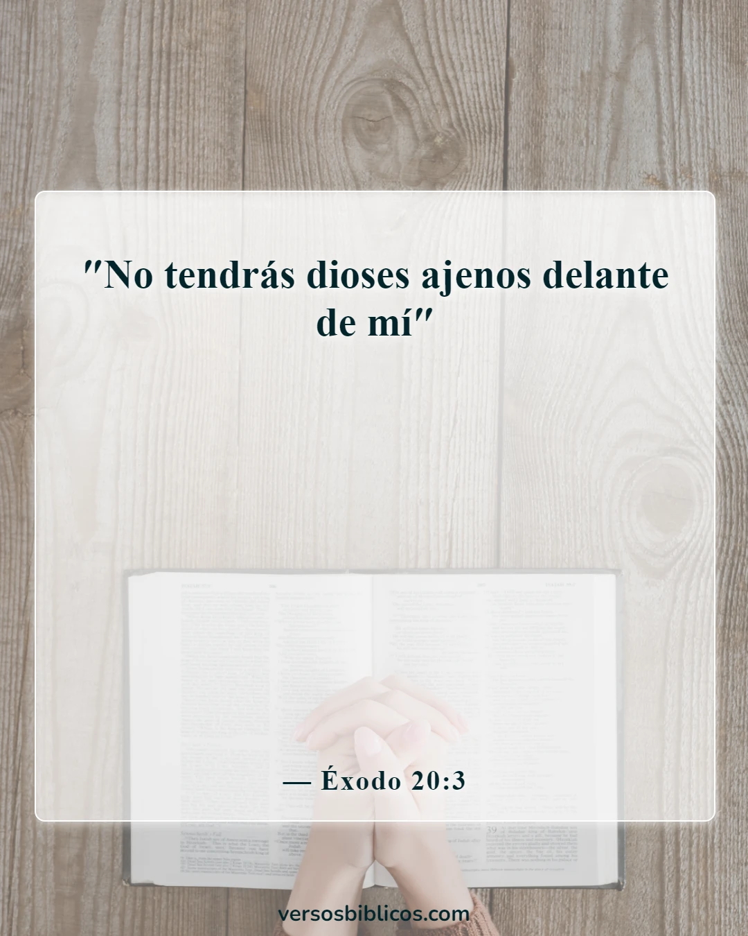 Versículos de la Biblia sobre la idolatría (Éxodo 20:3)