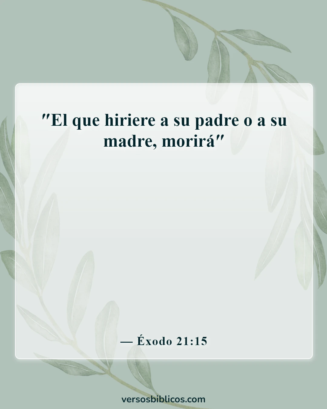 Versículos de la Biblia sobre la falta de respeto a los padres (Éxodo 21:15)