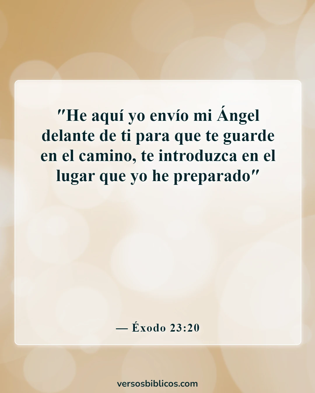 Versículos de la Biblia sobre viajes (Éxodo 23:20)