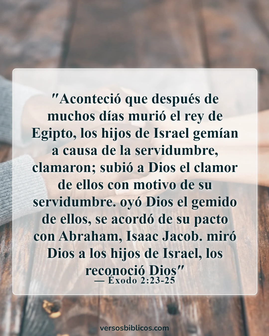 Versículos de la Biblia sobre Dios escucha nuestras oraciones (Éxodo 2:23-25)
