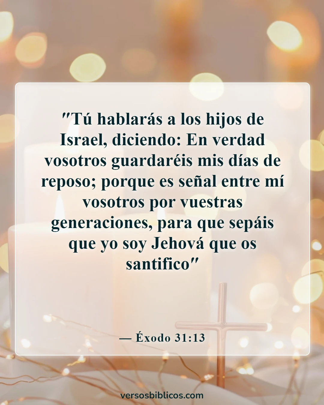 Versículos de la Biblia sobre el sábado (Éxodo 31:13)