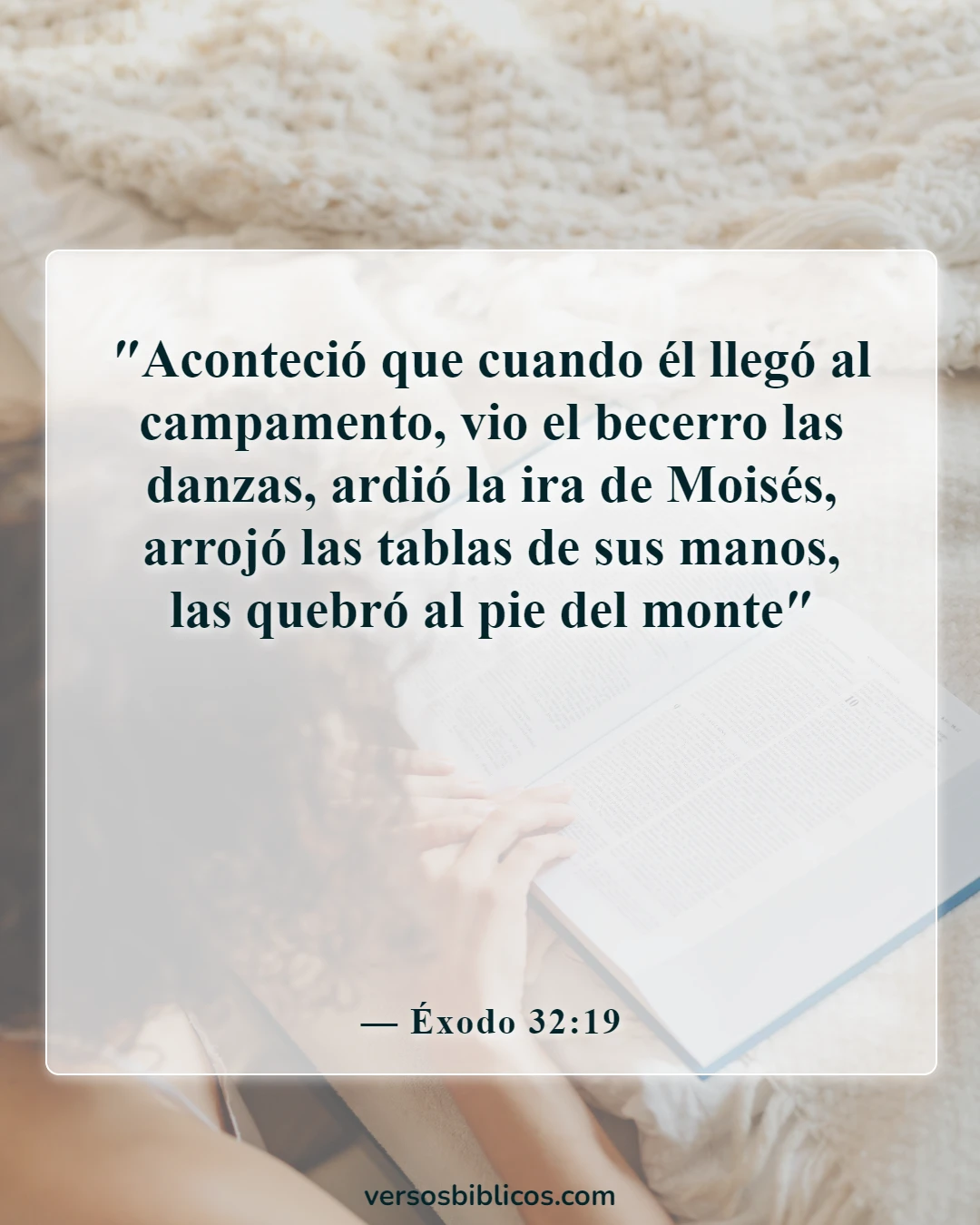 Versículos de la Biblia sobre enojaos pero no pequéis (Éxodo 32:19)
