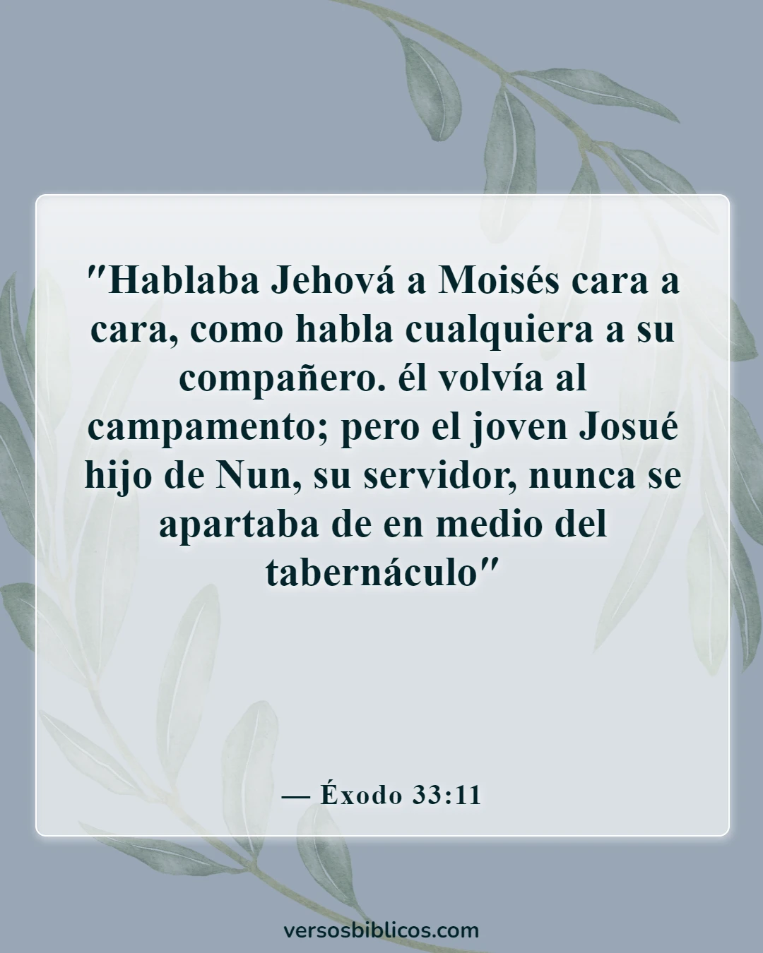 Versículos de la Biblia sobre la belleza de la santidad (Éxodo 33:11)