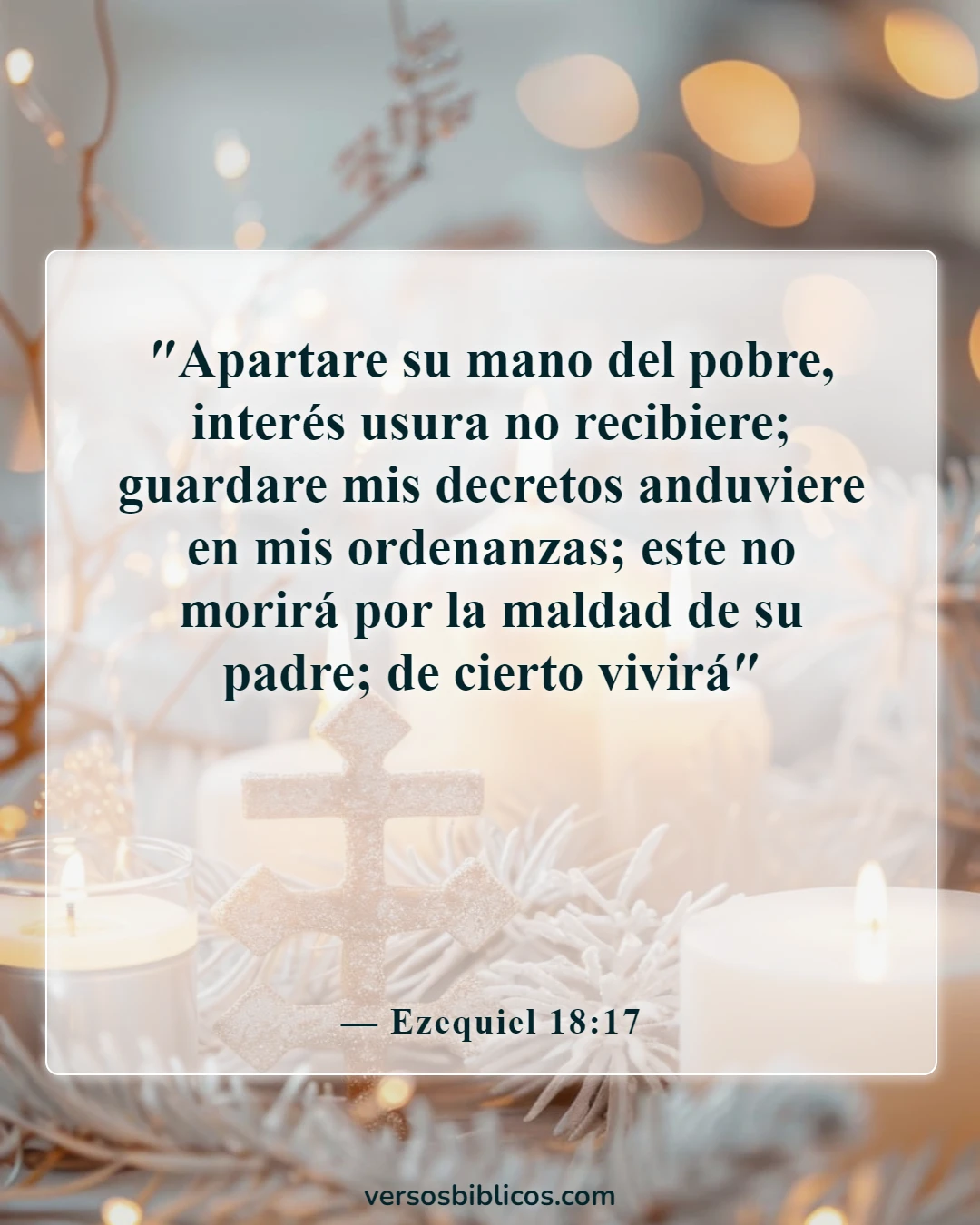 Versículos de la Biblia sobre pedir dinero prestado con intereses (Ezequiel 18:17)