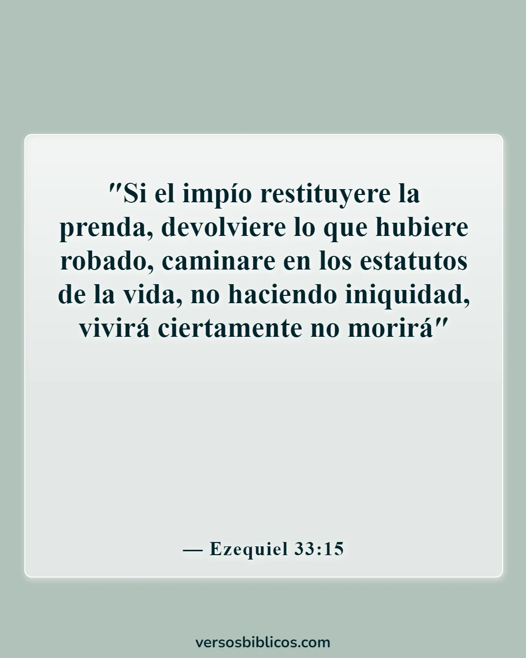 Versículos de la Biblia sobre el robo (Ezequiel 33:15)