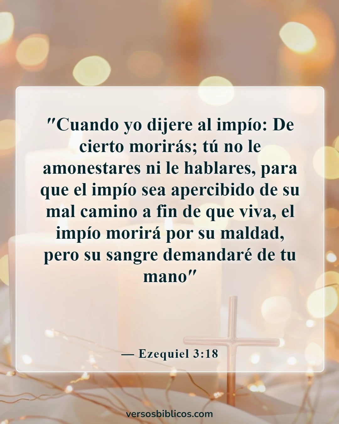 Versículos de la Biblia sobre las advertencias de Dios (Ezequiel 3:18)