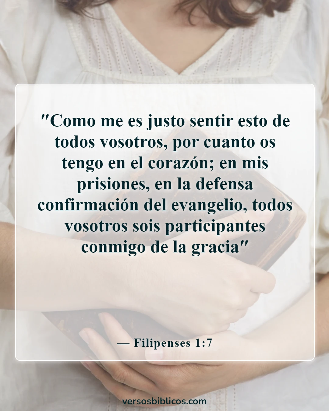 Versículos de la Biblia sobre la persecución (Filipenses 1:7)