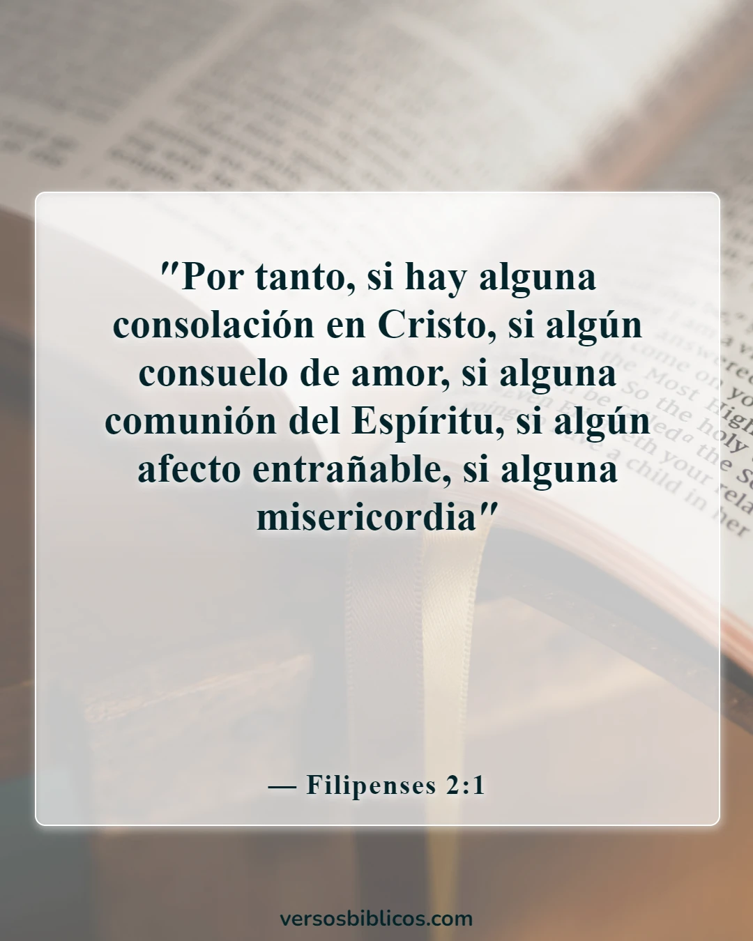 Versículos de la Biblia sobre el afecto (Filipenses 2:1)