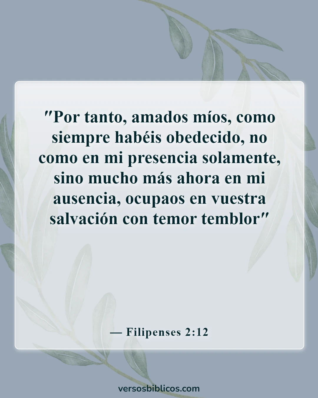 Versículos de la Biblia sobre la salvación y las buenas obras (Filipenses 2:12)