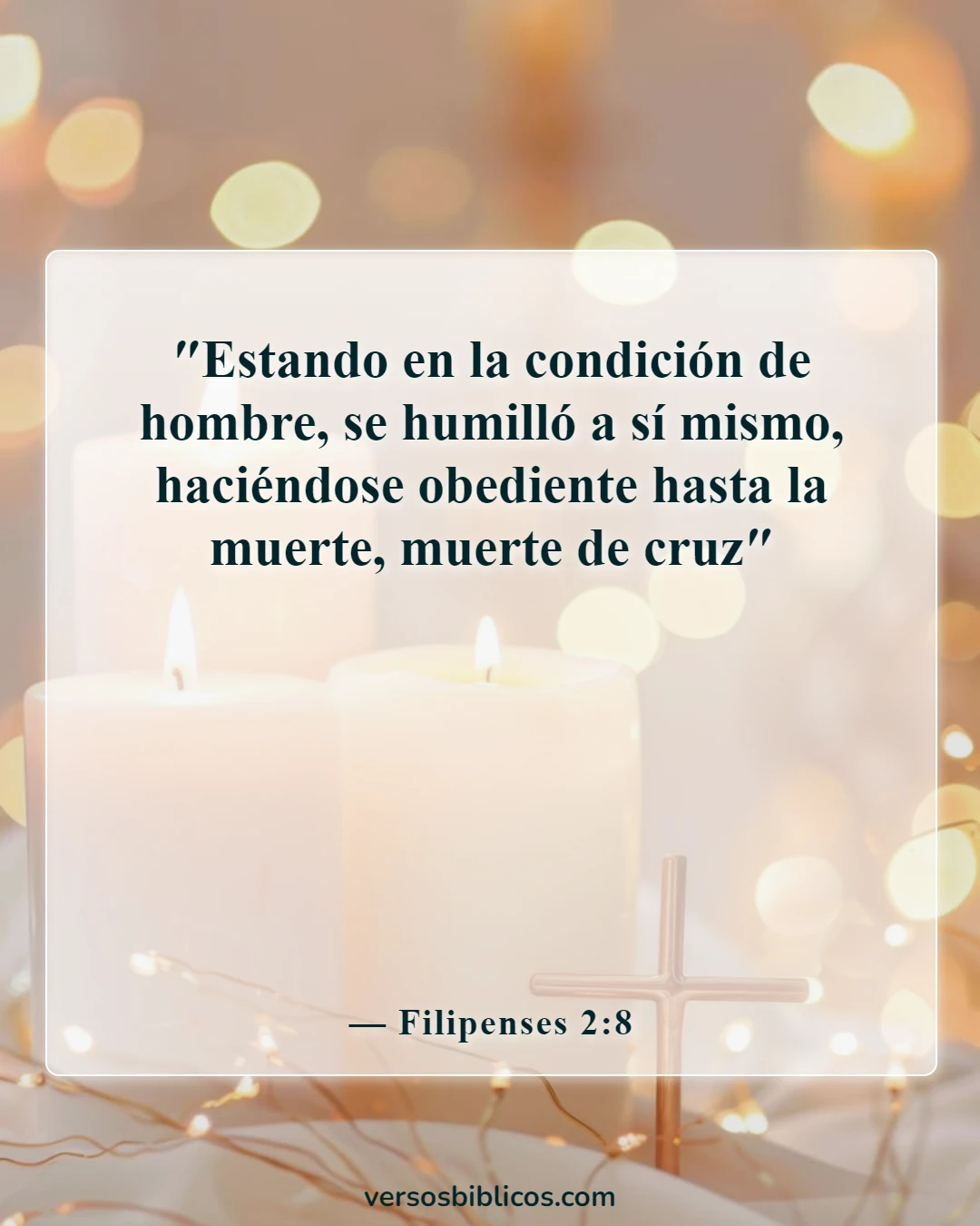 Versículos de la Biblia sobre Jesús sufriendo por nuestros pecados (Filipenses 2:8)