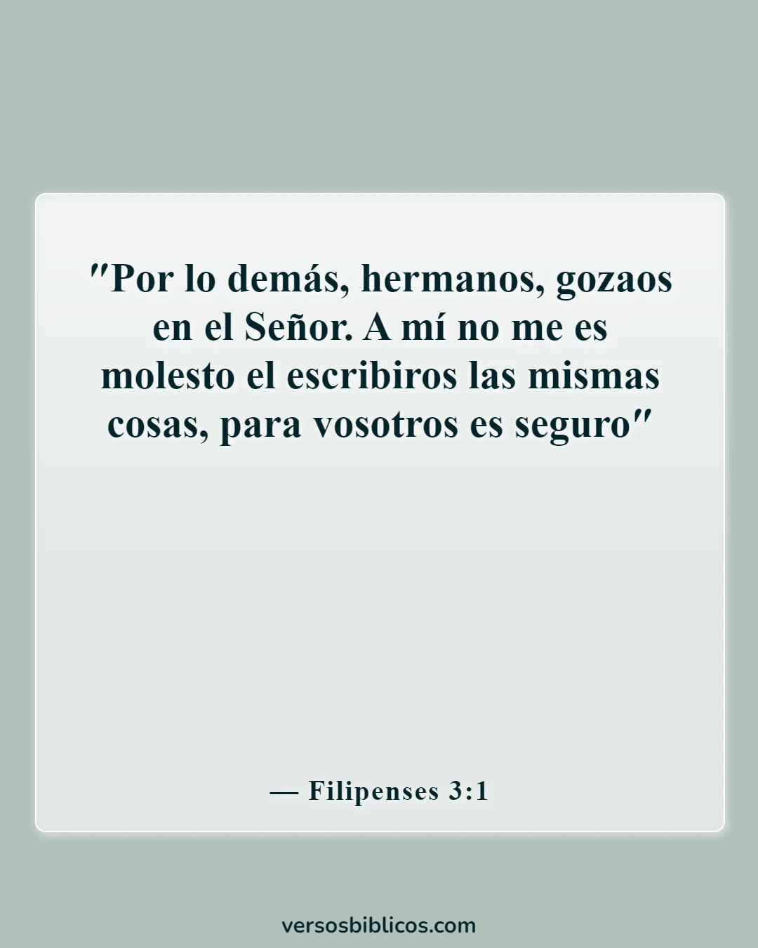 Versículos de la Biblia sobre el regocijo en las pruebas y tribulaciones (Filipenses 3:1)