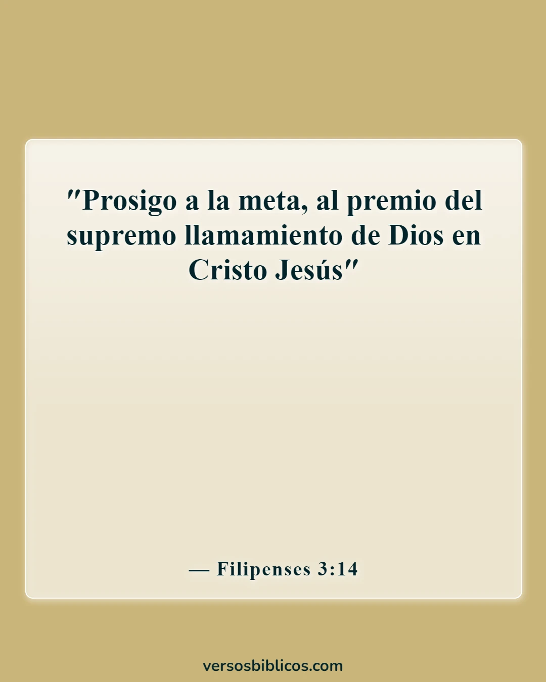Versículos de la Biblia sobre nunca rendirse (Filipenses 3:14)