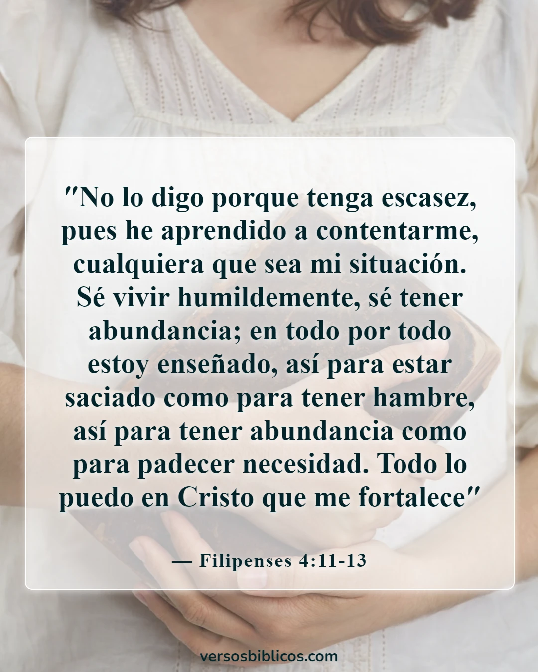 Versículos de la Biblia sobre la alegría (Filipenses 4:11-13)