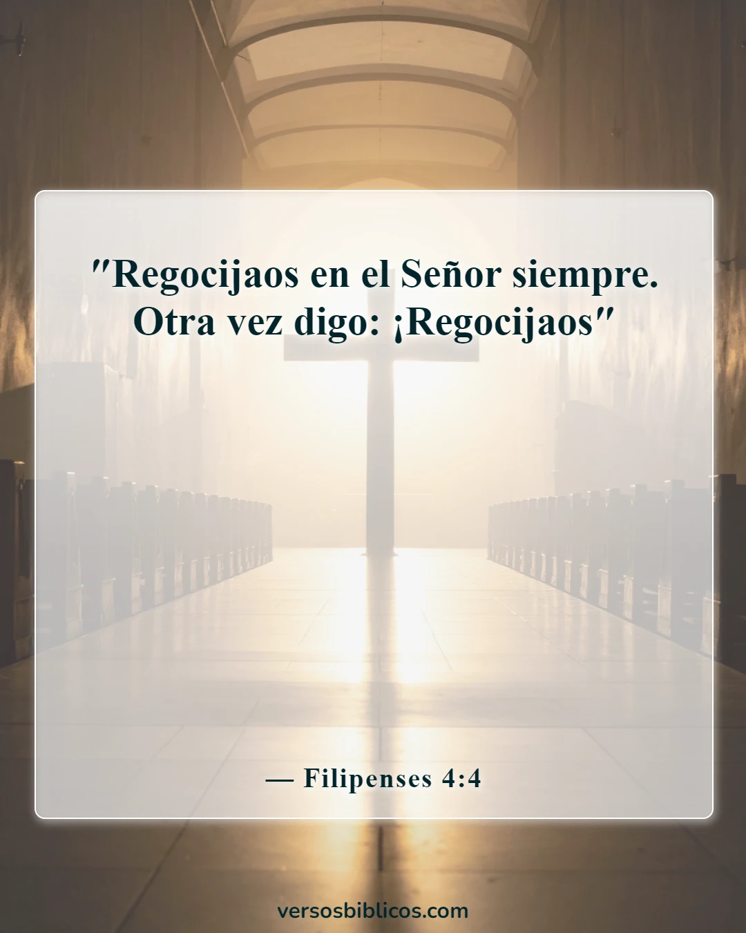Versículos de la Biblia sobre la alegría (Filipenses 4:4)
