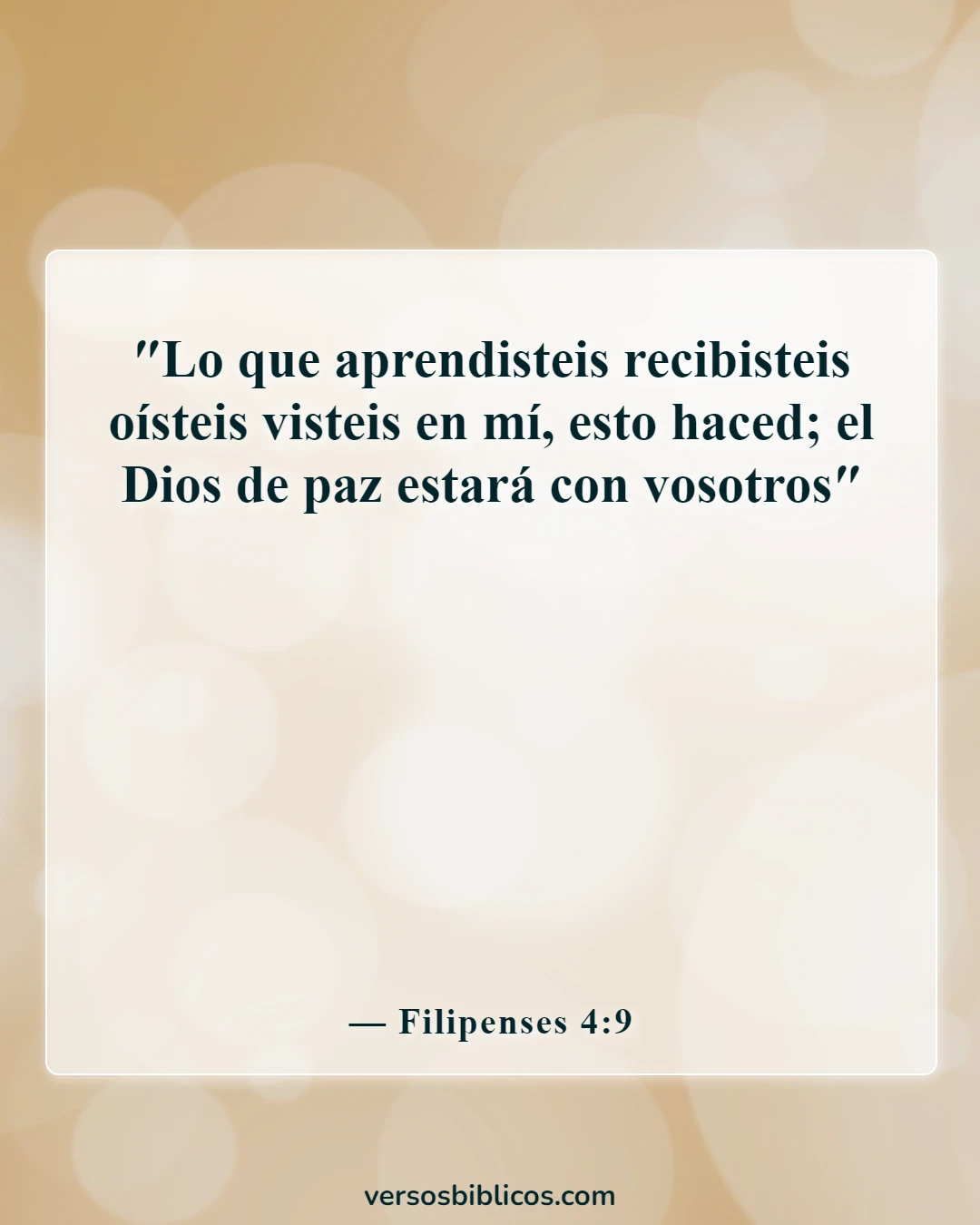 Versículos de la Biblia sobre la soledad (Filipenses 4:9)