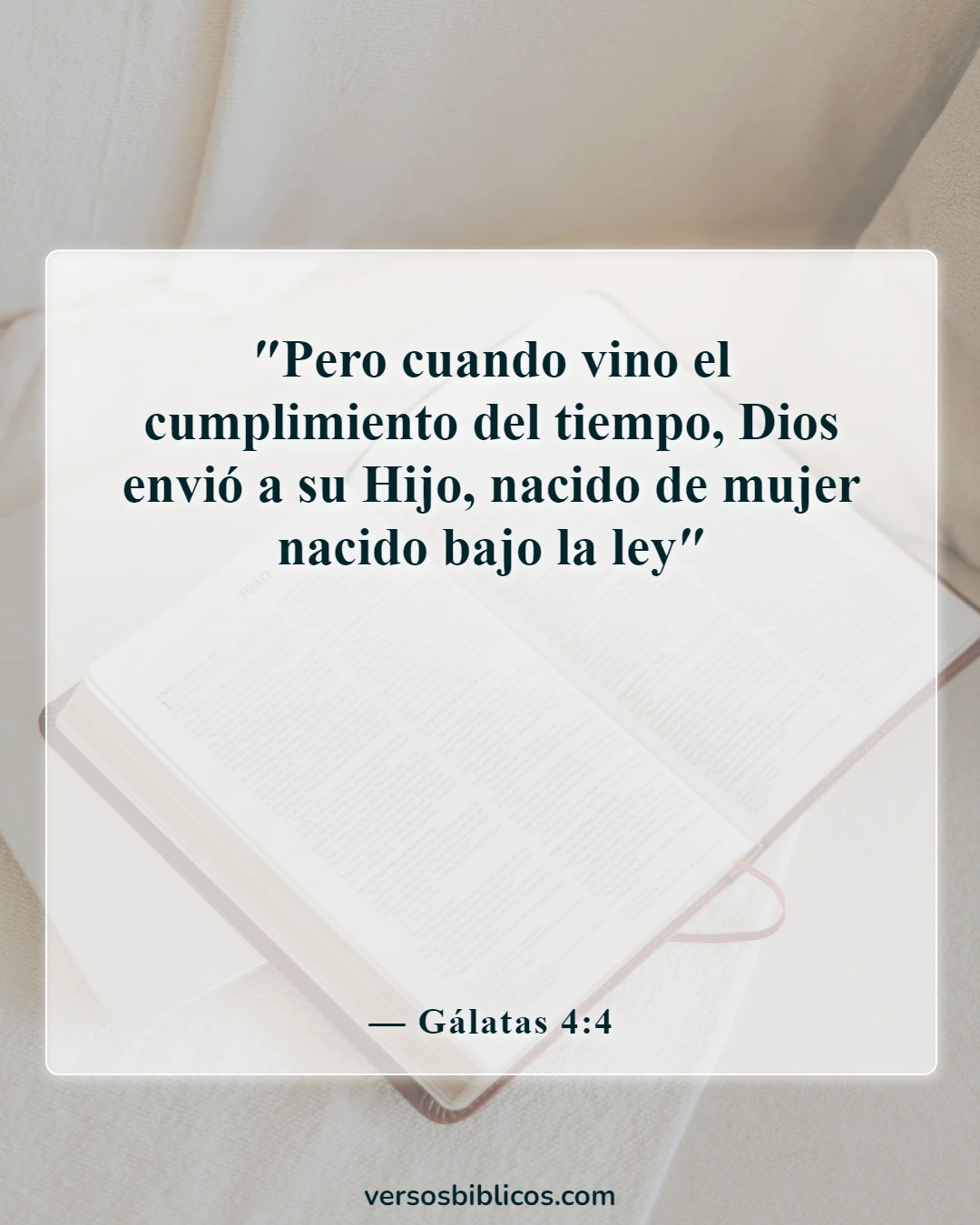 Versículos de la Biblia sobre los tiempos de Dios (Gálatas 4:4)