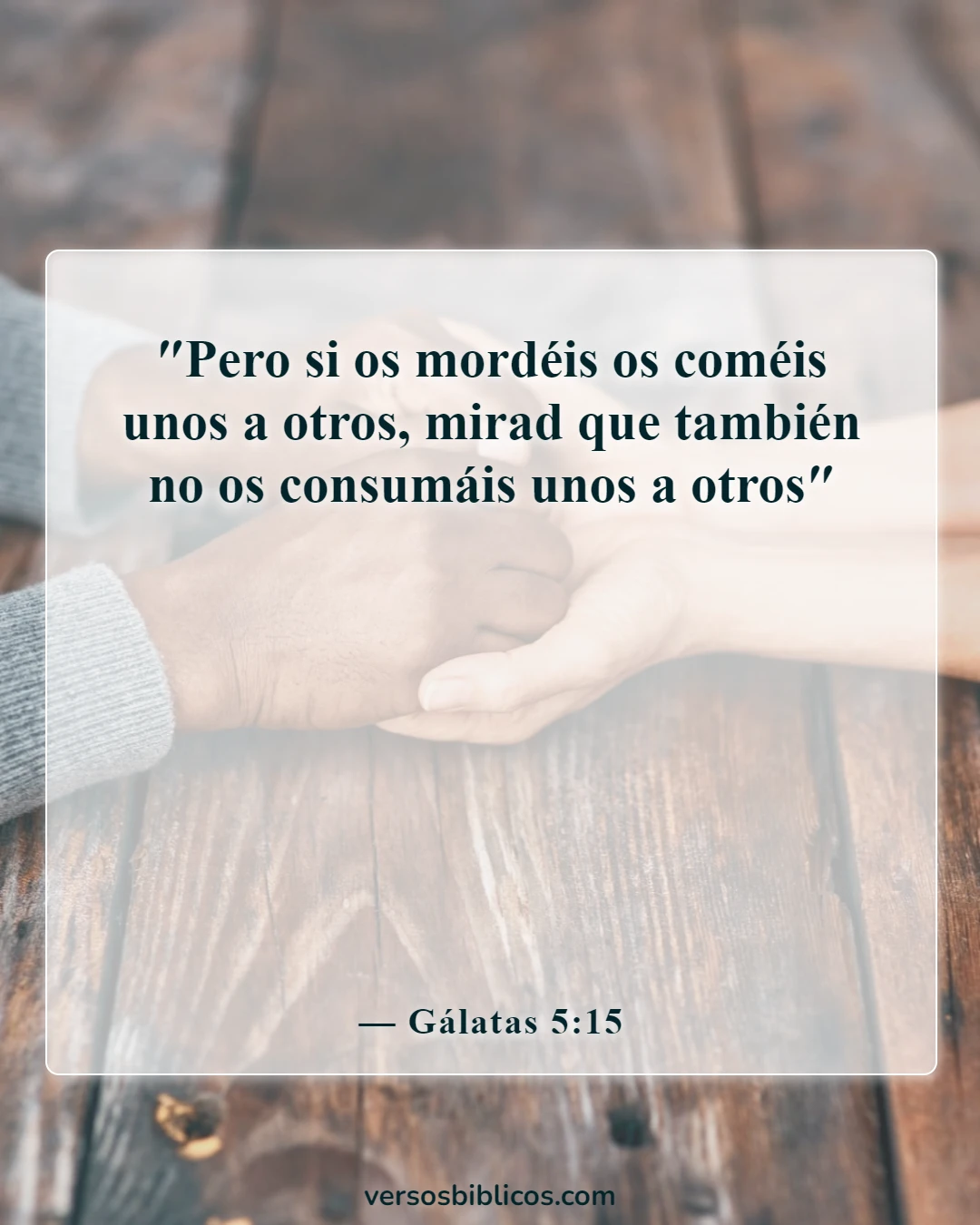 Versículos de la Biblia sobre los conflictos (Gálatas 5:15)