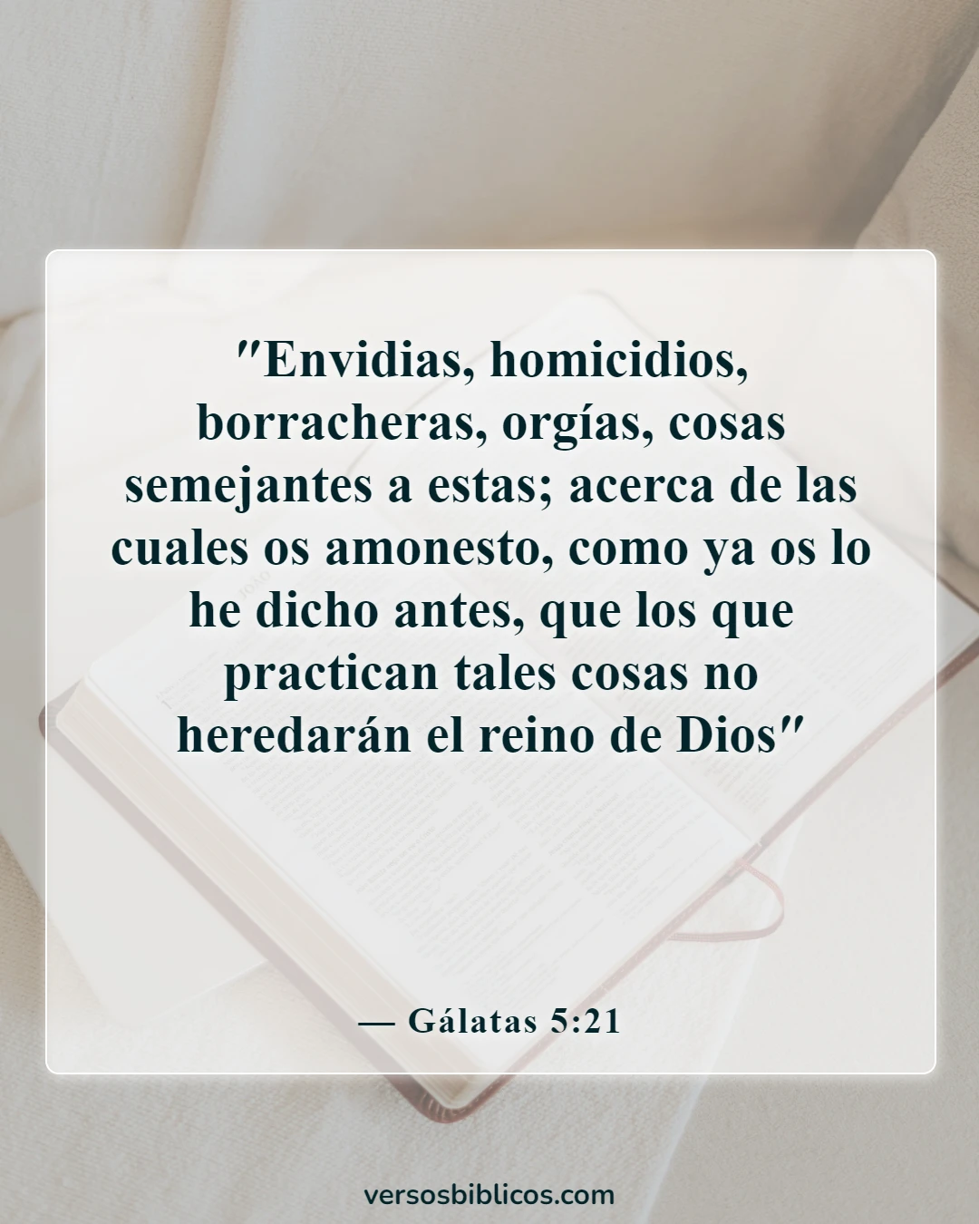 Versículos de la Biblia sobre el vino (Gálatas 5:21)