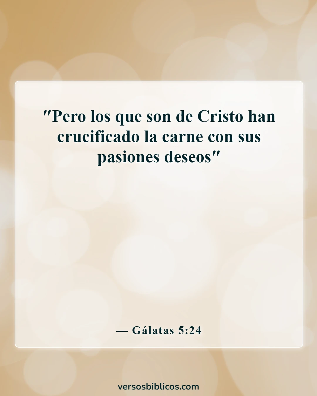 Versículos de la Biblia sobre los deseos mundanos (Gálatas 5:24)